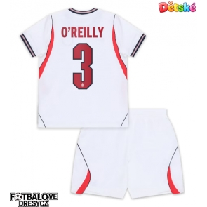 Anglie Nico O'Reilly #3 Dětské Domácí dres komplet MS 2026 Krátký Rukáv (+ trenýrky)